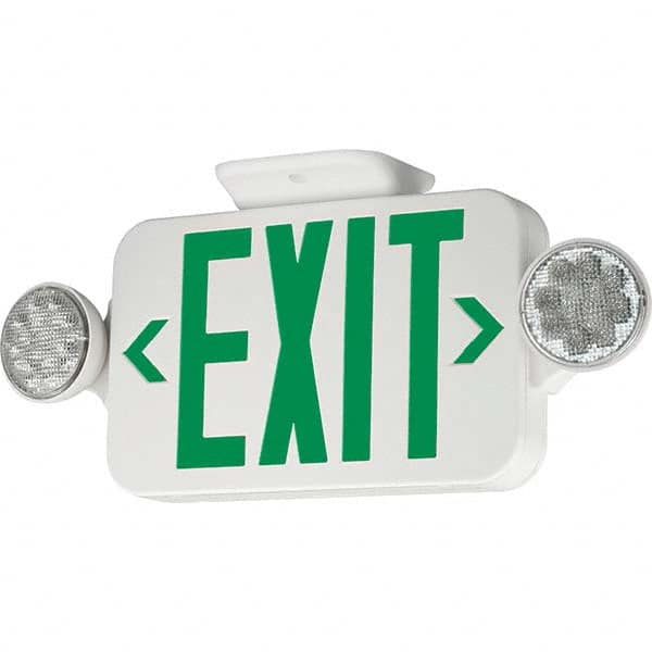 Hubbell Lighting - Combination Exit Signs Mounting Type: Wall Mount; Ceiling Mount Number of Faces: 1 - Exact Tooling