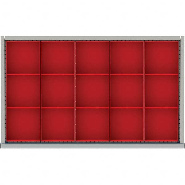 LISTA - 15-Compartment Drawer Divider Layout for 3.15" High Drawers - Exact Tooling