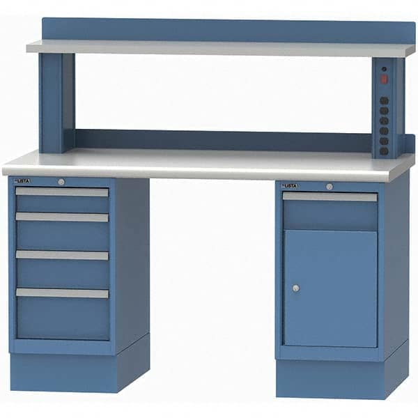 LISTA - Stationary Work Benches, Tables Type: Workstation Top Material: Plastic Laminate - Exact Tooling