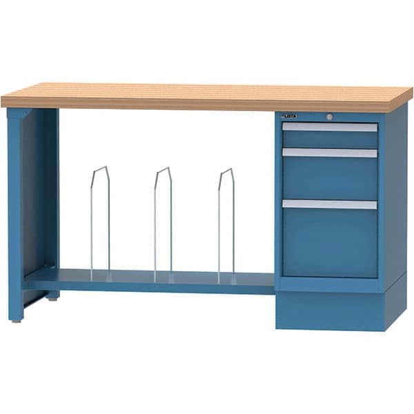 LISTA - Stationary Work Benches, Tables Type: Packaging Table Top Material: Butcher Block - Exact Tooling