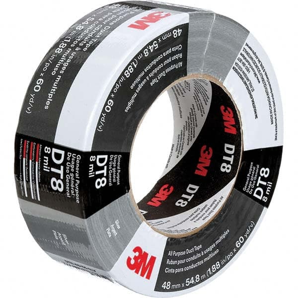 3M - 54.8m x 48mm x 8 mil Black Polyethylene Cloth Duct Tape - Exact Tooling