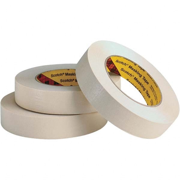 3M - 57" Wide x 60 Yd Long x 7.6 mil Tan Crepe Paper Masking Tape - Exact Tooling