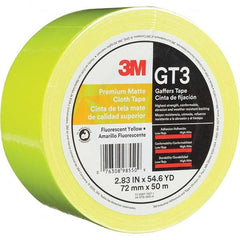 3M - 50m x 72mm x 11 mil Fluorescent Yellow Cotton Cloth Gaffers Tape - Exact Tooling