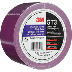 3M - 50m x 72mm x 11 mil Purple Cotton Cloth Gaffers Tape - Exact Tooling