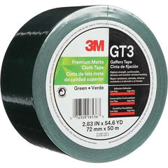 3M - 50m x 72mm x 11 mil Green Cotton Cloth Gaffers Tape - Exact Tooling