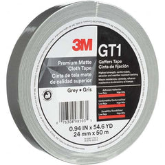 3M - 50m x 24mm x 11 mil Gray Cotton Cloth Gaffers Tape - Exact Tooling