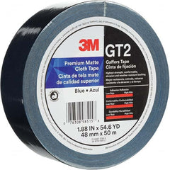 3M - 50m x 48mm x 11 mil Blue Cotton Cloth Gaffers Tape - Exact Tooling