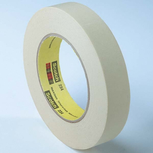 3M - 9mm Wide x 55 m x 5.9 mil Tan Crepe Paper Masking Tape - Exact Tooling