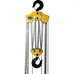 OZ Lifting Products - 40,000 Lb Capacity, 15' Lift Height, Manual Chain Hoist with Overload Protection - Exact Tooling