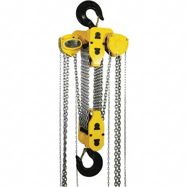 OZ Lifting Products - 6,000 Lb Capacity, 15' Lift Height, Chain Lever Hoist with Overload Protection - Exact Tooling
