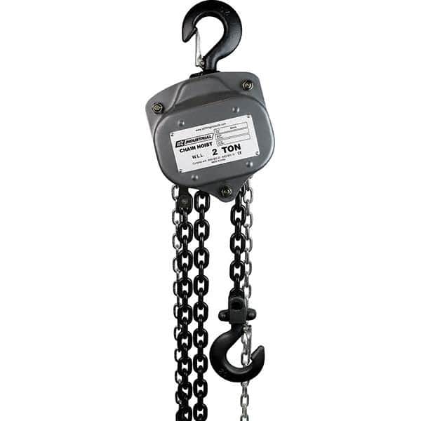 OZ Lifting Products - 4,000 Lb Capacity, 20' Lift Height, Chain Manual Hoist - Exact Tooling