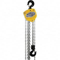 OZ Lifting Products - 4,000 Lb Capacity, 10' Lift Height, Manual Chain Hoist with Overload Protection - Exact Tooling