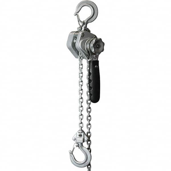 OZ Lifting Products - 500 Lb Capacity, 10' Lift Height, Chain Manual Hoist - Exact Tooling