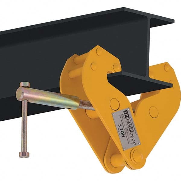 OZ Lifting Products - Lifting Clamps Type: Beam Clamp Minimum Grip (Decimal Inch): 3.15 - Exact Tooling