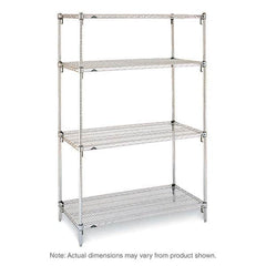 Metro - 2,000 Lb Capacity 4 Shelf Wire Shelving - Starter Unit - Exact Tooling