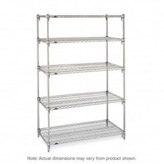 Metro - 2,000 Lb Capacity 5 Shelf Wire Shelving - Starter Unit - Exact Tooling