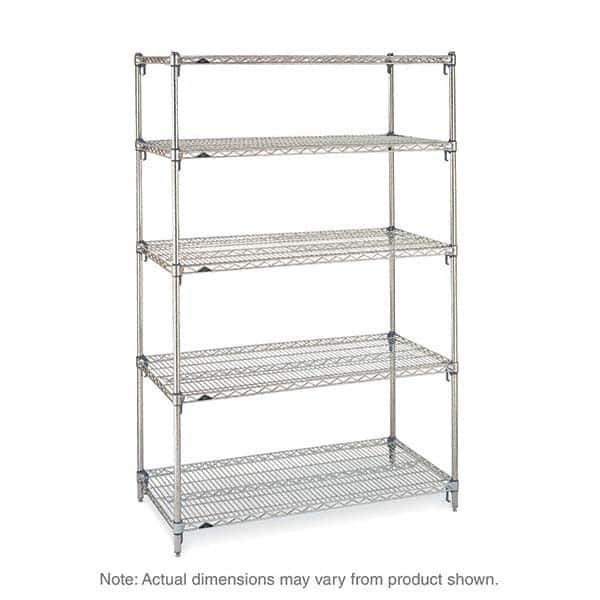 Metro - 2,000 Lb Capacity 5 Shelf Wire Shelving - Starter Unit - Exact Tooling