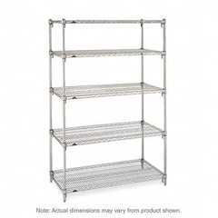 Metro - 2,000 Lb Capacity 5 Shelf Wire Shelving - Starter Unit - Exact Tooling