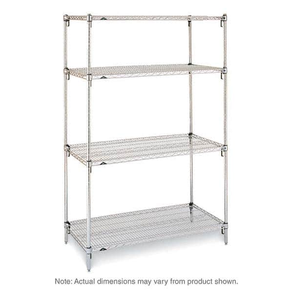 Metro - 2,000 Lb Capacity 4 Shelf Wire Shelving - Starter Unit - Exact Tooling
