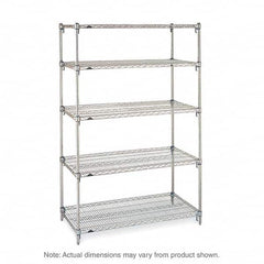 Metro - 2,000 Lb Capacity 5 Shelf Wire Shelving - Starter Unit - Exact Tooling