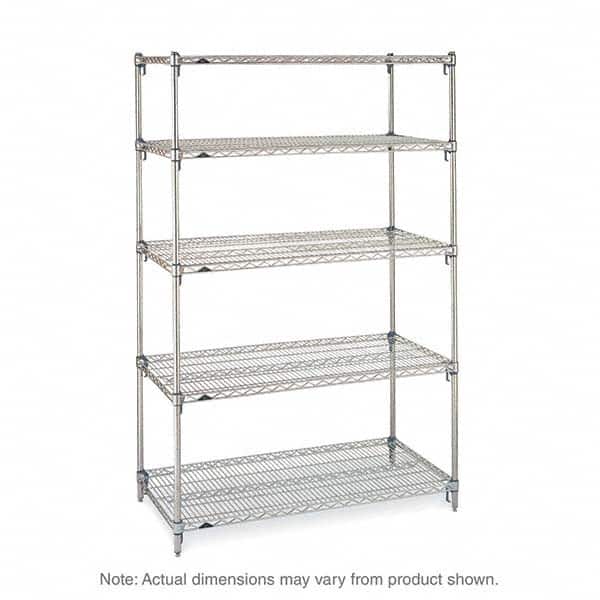 Metro - 2,000 Lb Capacity 5 Shelf Wire Shelving - Starter Unit - Exact Tooling