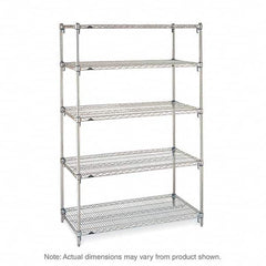 Metro - 2,000 Lb Capacity 5 Shelf Wire Shelving - Starter Unit - Exact Tooling