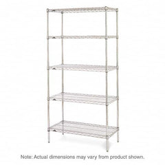 Metro - 2,000 Lb Capacity 5 Shelf Wire Shelving - Starter Unit - Exact Tooling