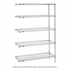 Metro - 2,000 Lb Capacity 5 Shelf Wire Shelving - Add-On Unit - Exact Tooling