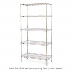 Metro - 2,000 Lb Capacity 5 Shelf Wire Shelving - Starter Unit - Exact Tooling