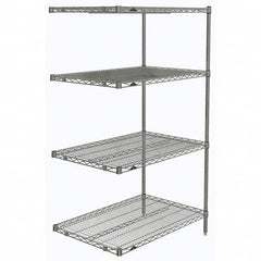 Metro - 2,000 Lb Capacity 4 Shelf Wire Shelving - Add-On Unit - Exact Tooling