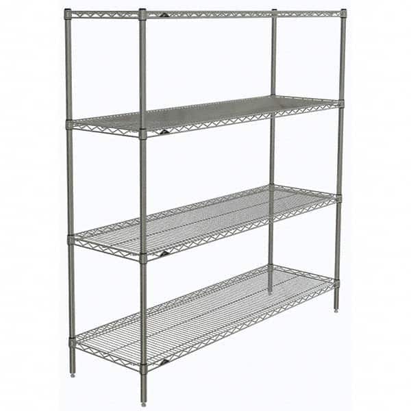 Metro - 2,000 Lb Capacity 4 Shelf Wire Shelving - Starter Unit - Exact Tooling