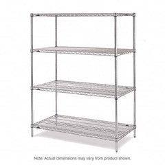 Metro - 2,000 Lb Capacity 4 Shelf Wire Shelving - Add-On Unit - Exact Tooling