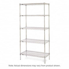Metro - 2,000 Lb Capacity 5 Shelf Wire Shelving - Starter Unit - Exact Tooling