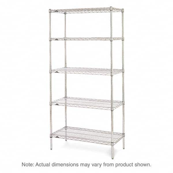 Metro - 2,000 Lb Capacity 5 Shelf Wire Shelving - Starter Unit - Exact Tooling