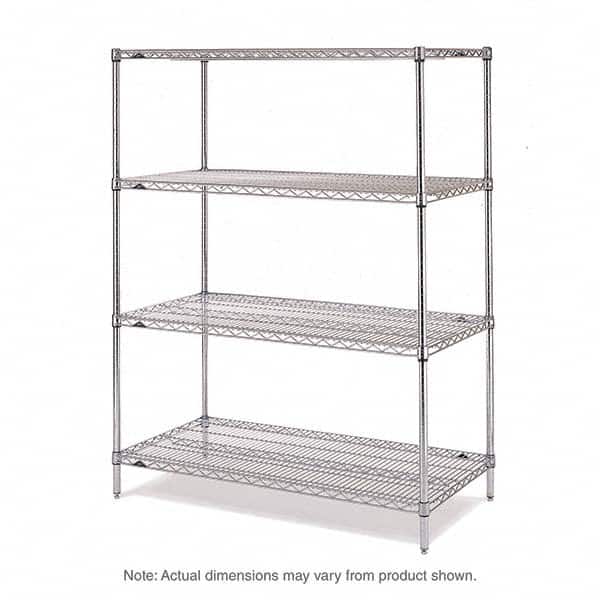 Metro - 2,000 Lb Capacity 4 Shelf Wire Shelving - Add-On Unit - Exact Tooling