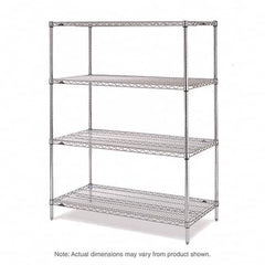 Metro - 2,000 Lb Capacity 4 Shelf Wire Shelving - Add-On Unit - Exact Tooling