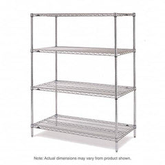 Metro - 2,000 Lb Capacity 4 Shelf Wire Shelving - Add-On Unit - Exact Tooling