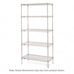 Metro - 2,000 Lb Capacity 5 Shelf Wire Shelving - Starter Unit - Exact Tooling