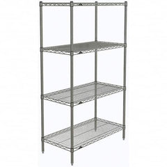 Metro - 2,000 Lb Capacity 4 Shelf Wire Shelving - Starter Unit - Exact Tooling