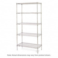 Metro - 2,000 Lb Capacity 5 Shelf Wire Shelving - Starter Unit - Exact Tooling