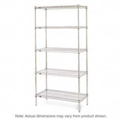 Metro - 2,000 Lb Capacity 5 Shelf Wire Shelving - Starter Unit - Exact Tooling