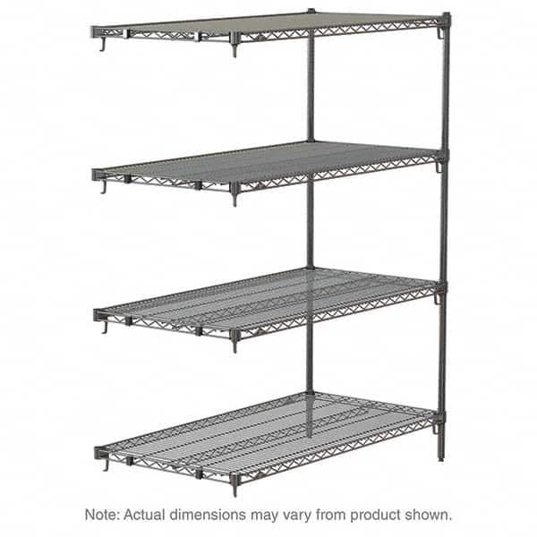 Metro - 2,000 Lb Capacity 4 Shelf Wire Shelving - Add-On Unit - Exact Tooling