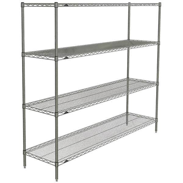 Metro - 2,000 Lb Capacity 4 Shelf Wire Shelving - Starter Unit - Exact Tooling