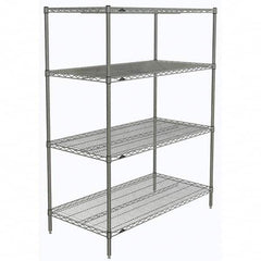 Metro - 2,000 Lb Capacity 4 Shelf Wire Shelving - Starter Unit - Exact Tooling