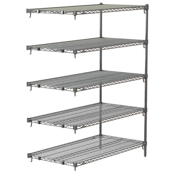 Metro - 2,000 Lb Capacity 5 Shelf Wire Shelving - Add-On Unit - Exact Tooling