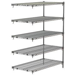 Metro - 2,000 Lb Capacity 5 Shelf Wire Shelving - Add-On Unit - Exact Tooling