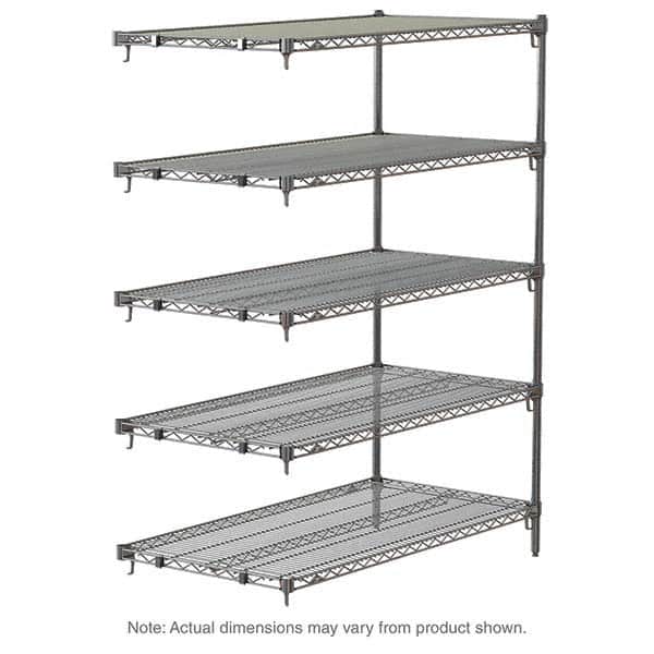Metro - 2,000 Lb Capacity 5 Shelf Wire Shelving - Add-On Unit - Exact Tooling