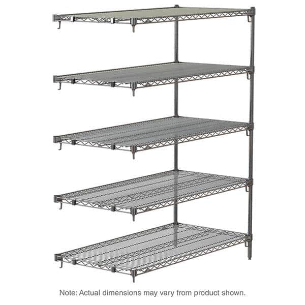 Metro - 2,000 Lb Capacity 5 Shelf Wire Shelving - Add-On Unit - Exact Tooling