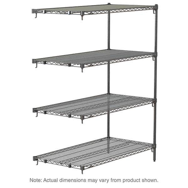 Metro - 2,000 Lb Capacity 4 Shelf Wire Shelving - Add-On Unit - Exact Tooling