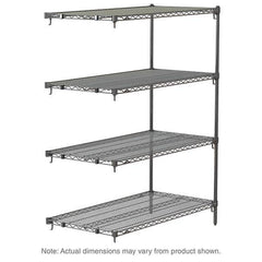 Metro - 2,000 Lb Capacity 4 Shelf Wire Shelving - Add-On Unit - Exact Tooling
